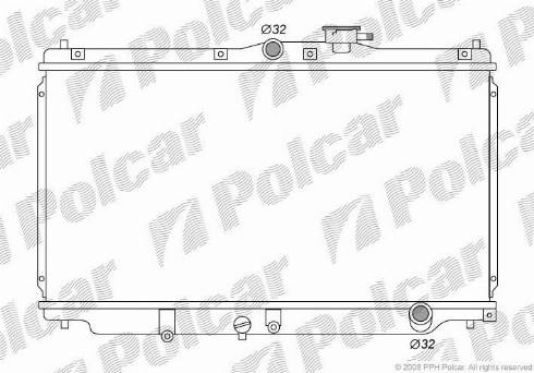 Polcar 381708-3 - Радиатор, охлаждение двигателя autosila-amz.com