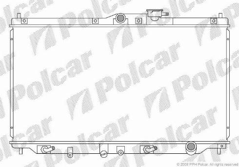 Polcar 381708-2 - Радиатор, охлаждение двигателя autosila-amz.com