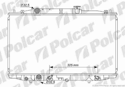 Polcar 3833084K - Радиатор, охлаждение двигателя autosila-amz.com