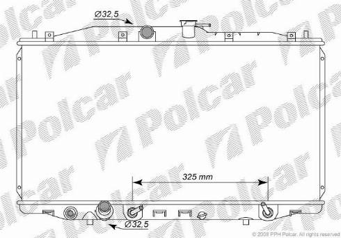 Polcar 3833083K - Радиатор, охлаждение двигателя autosila-amz.com