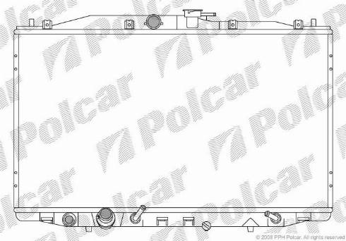 Polcar 383308-2 - Радиатор, охлаждение двигателя autosila-amz.com