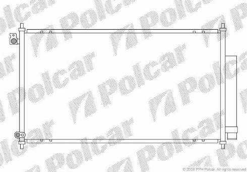 Polcar 3833K8C1 - Конденсатор кондиционера autosila-amz.com