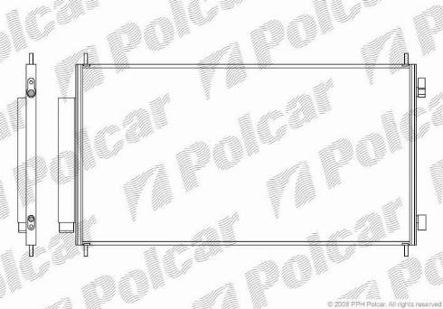 Polcar 3877K81K - Конденсатор кондиционера autosila-amz.com