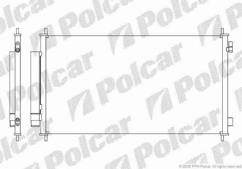 Polcar 3877K8C1 - Конденсатор кондиционера autosila-amz.com