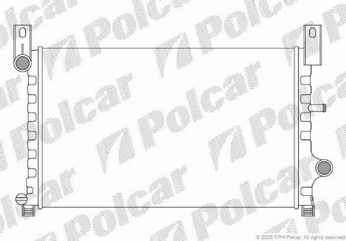 Polcar 320908-2 - Радиатор, охлаждение двигателя autosila-amz.com