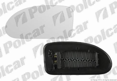 Polcar 3201544M - Автозапчасть/FORD FOCUS (DAWDBWDNWDFW) 09.98 - 11.04 :Вставка зеркала внешнего левая ( с подогрев.,с autosila-amz.com