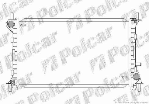 Polcar 320108-4 - Радиатор, охлаждение двигателя autosila-amz.com