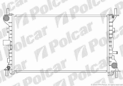 Polcar 320108-2 - Радиатор, охлаждение двигателя autosila-amz.com