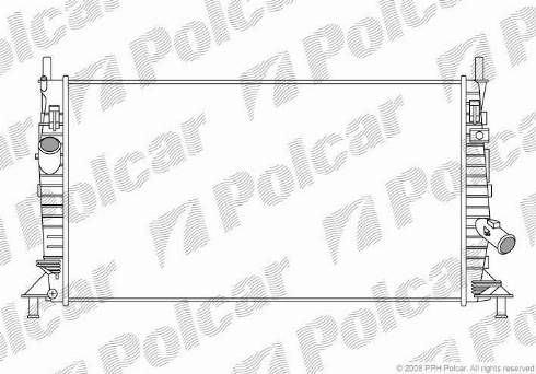 Polcar 320208-2 - Радиатор, охлаждение двигателя autosila-amz.com