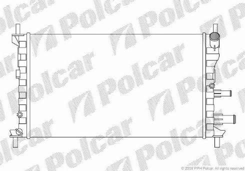 Polcar 3210084X - Радиатор, охлаждение двигателя autosila-amz.com