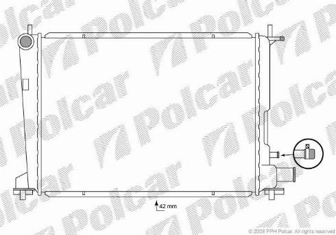 Polcar 321008-3 - Радиатор, охлаждение двигателя autosila-amz.com