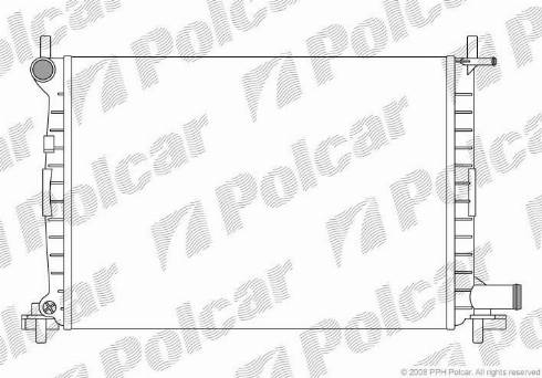 Polcar 3210082X - Радиатор, охлаждение двигателя autosila-amz.com