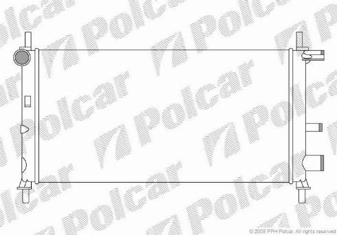 Polcar 321008A6 - Радиатор, охлаждение двигателя autosila-amz.com