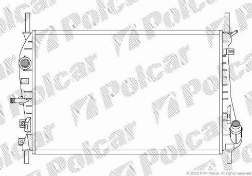 Polcar 321808-5 - Радиатор, охлаждение двигателя autosila-amz.com