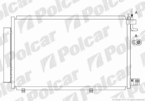 Polcar 3238K8C1 - Конденсатор кондиционера autosila-amz.com