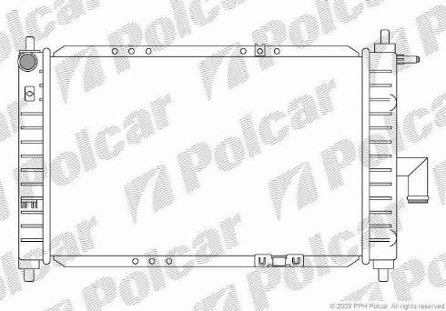Polcar 290208-3 - Радиатор, охлаждение двигателя autosila-amz.com