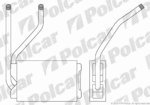 Polcar 2910N81X - Теплообменник, отопление салона autosila-amz.com