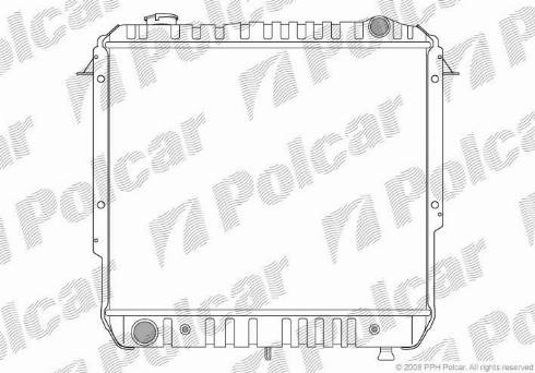 Polcar 240408-3 - Радиатор, охлаждение двигателя autosila-amz.com
