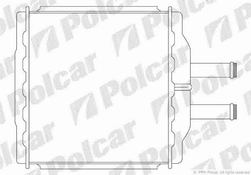 Polcar 2505N8-1 - Теплообменник, отопление салона autosila-amz.com
