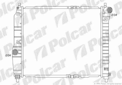 Polcar 250008 - Радиатор, охлаждение двигателя autosila-amz.com
