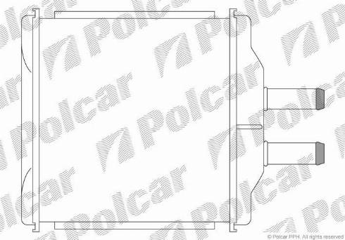 Polcar 2500N8-1 - Радиатор печки Chehr Aveo 04.08->/Kalos 03.05-> autosila-amz.com
