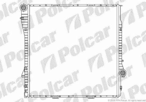 Polcar 205008-3 - Радиатор, охлаждение двигателя autosila-amz.com