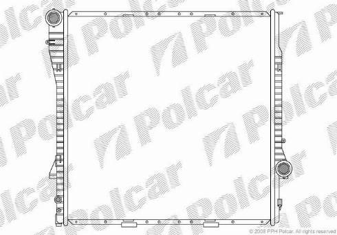 Polcar 205008-2 - Радиатор, охлаждение двигателя autosila-amz.com