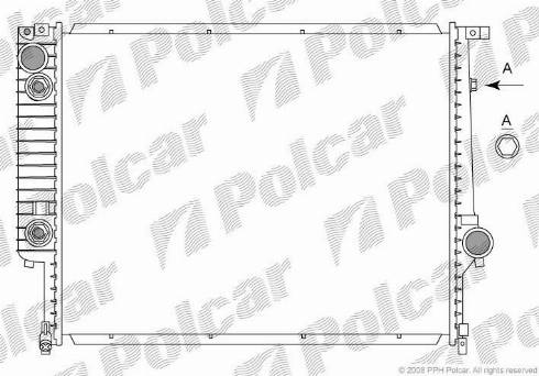 Polcar 200508-0 - Радиатор, охлаждение двигателя autosila-amz.com