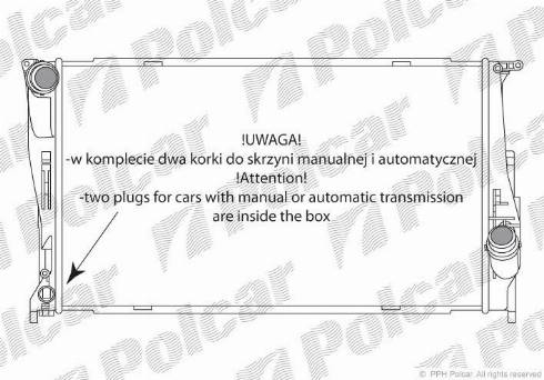 Polcar 200108-2 - Радиатор, охлаждение двигателя autosila-amz.com