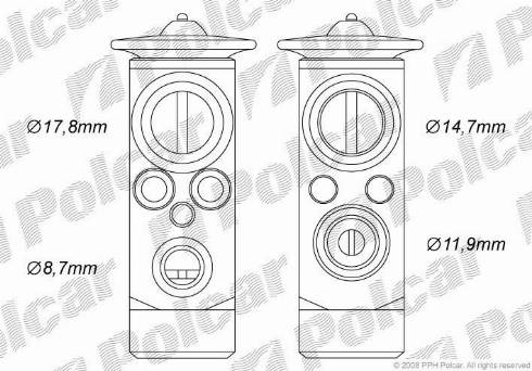 Polcar 2007KZ-1 - Расширительный клапан, кондиционер autosila-amz.com