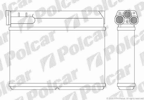 Polcar 2007N8-1 - Теплообменник, отопление салона autosila-amz.com