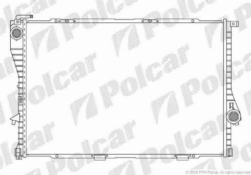 Polcar 202208-1 - Радиатор, охлаждение двигателя autosila-amz.com