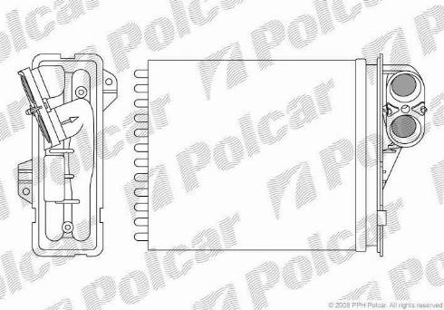 Polcar 2800N8-1 - Теплообменник, отопление салона autosila-amz.com
