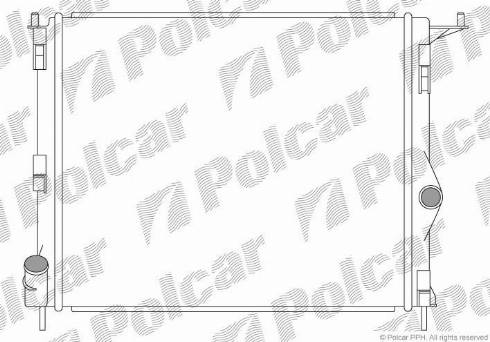 Polcar 280108-1 - Радиатор, охлаждение двигателя autosila-amz.com