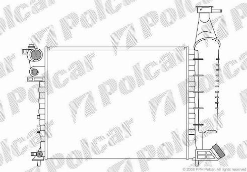 Polcar 2350081X - Радиатор, охлаждение двигателя autosila-amz.com