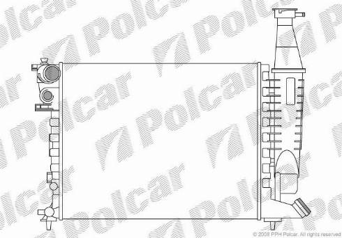 Polcar 235008-1 - Радиатор, охлаждение двигателя autosila-amz.com