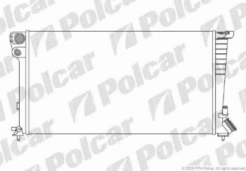Polcar 235008-8 - Радиатор, охлаждение двигателя autosila-amz.com