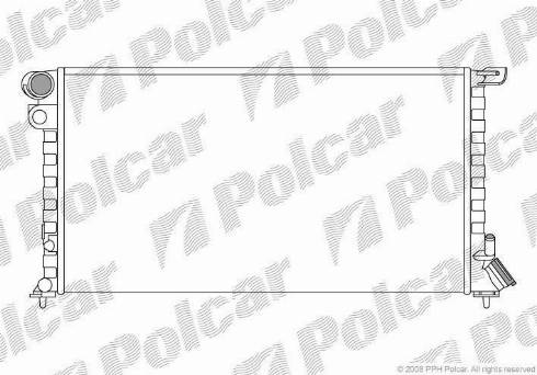 Polcar 235008-A - Радиатор, охлаждение двигателя autosila-amz.com