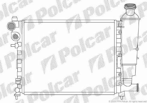 Polcar 230608-5 - Радиатор, охлаждение двигателя autosila-amz.com