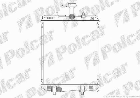 Polcar 2301082K - Радиатор, охлаждение двигателя autosila-amz.com