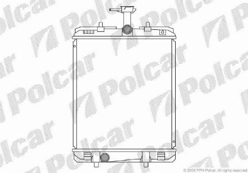 Polcar 2301082X - Радиатор, охлаждение двигателя autosila-amz.com