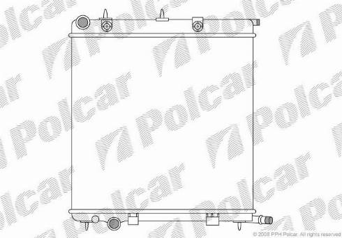 Polcar 2315082X - Радиатор, охлаждение двигателя autosila-amz.com