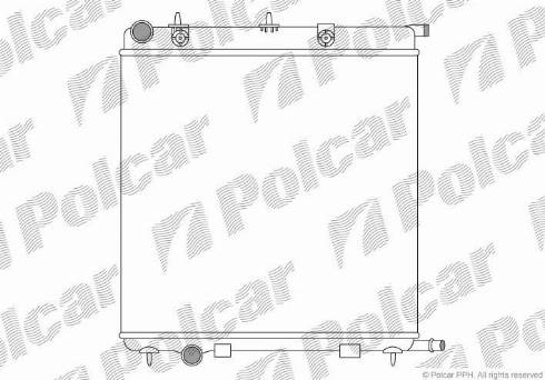 Polcar 231508A2 - Радиатор, охлаждение двигателя autosila-amz.com