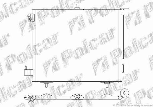 Polcar 2316K8C1 - Конденсатор кондиционера autosila-amz.com