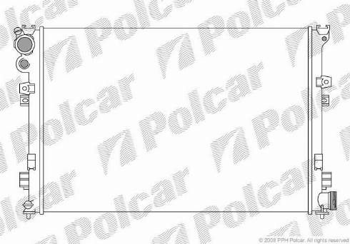 Polcar 238008-3 - Радиатор, охлаждение двигателя autosila-amz.com