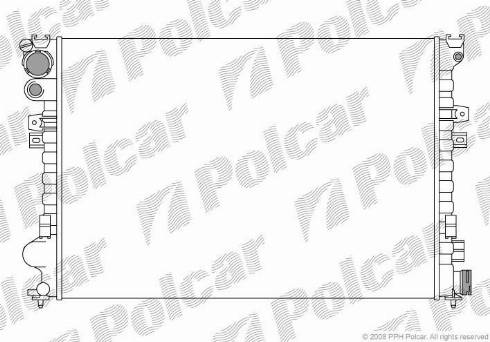 Polcar 238008-2 - Радиатор, охлаждение двигателя autosila-amz.com