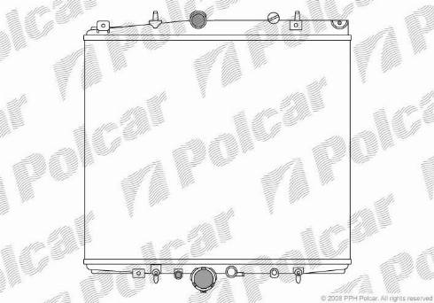 Polcar 2381081X - Радиатор, охлаждение двигателя autosila-amz.com