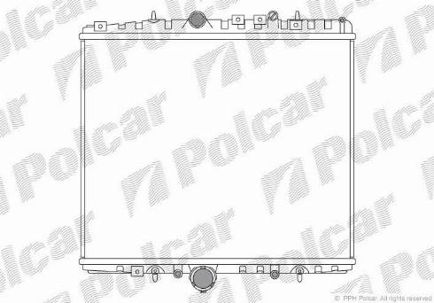 Polcar 238108-3 - Радиатор, охлаждение двигателя autosila-amz.com