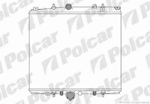 Polcar 238108A3 - Радиатор, охлаждение двигателя autosila-amz.com