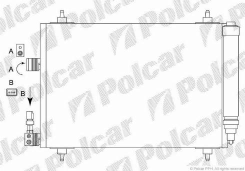 Polcar 2334K81X - Конденсатор кондиционера autosila-amz.com